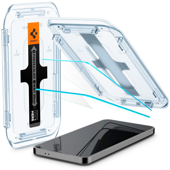 Tempered Glass Spigen Glas.tr "ez Fit" 2er-Pack Samsung Galaxy S24+ Plus Klar