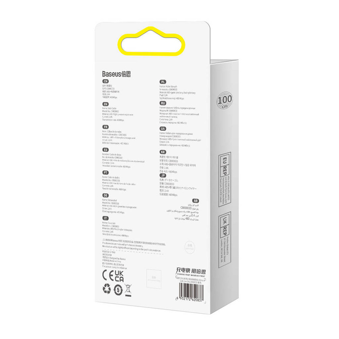 Baseus Dynamic 2 Series USB-A - Lightning 2.4A 480Mbps Kabel 1m lila