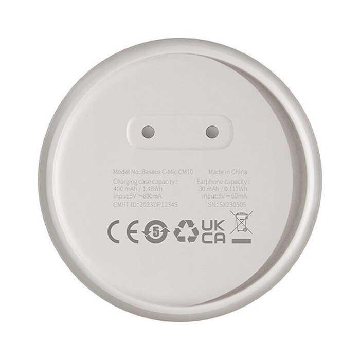 Inteligentna słuchawka bezprzewodowa do samochodu Baseus CM10 (biały)