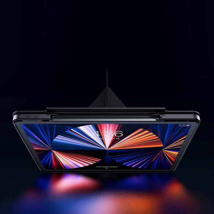 Baseus Safattach pouzdro typu Y pro iPad Pro 12,9" 2018/2020/2021 kryt se stojánkem bílý (ARCX010102)