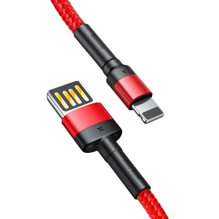 Cavo BASEUS Lightning USB reversibile Cafule 1.5A 2m rosso