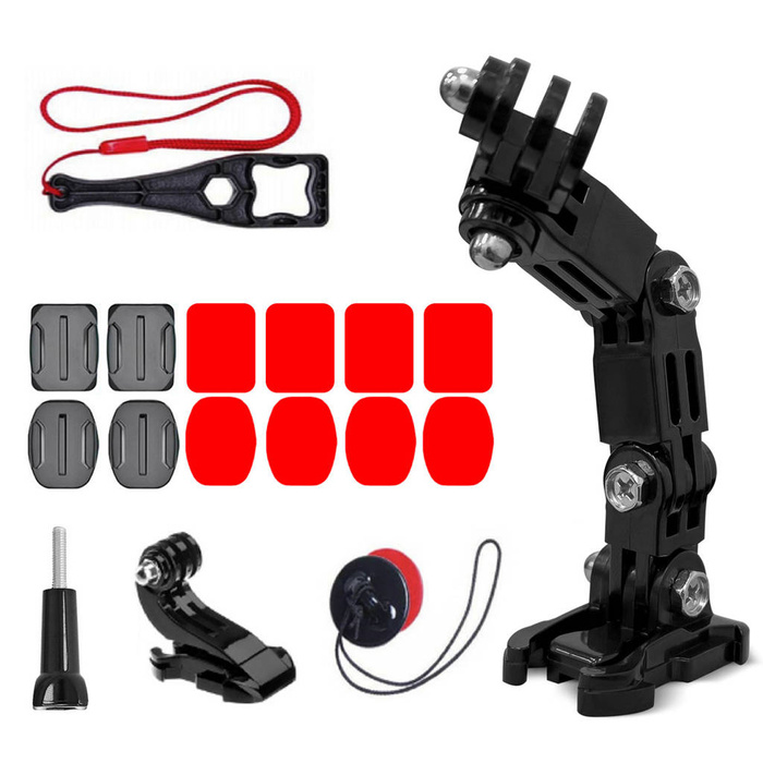 GoPro Conjunto de accesorios de montaje de casco para GoPro, DJI, Insta360, SJCam, Eken Sports Cameras (GoPro Cycling Helmet Chin Holder)
