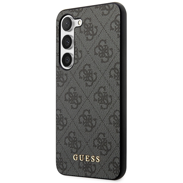 Case Guess GUHCS23SG4GFGR S23 S911 grey/grey hardcase 4G Metal Gold Logo Case