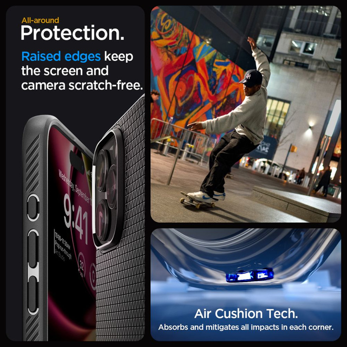 Case Spigen Liquid Air iPhone 15 Pro Case MATTE Black Case