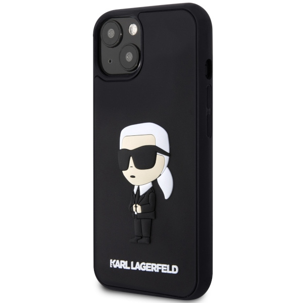 Case Karl Lagerfeld KLHCP14M3DRKINK iPhone 14 Plus 6.7" black/black hardcase Rubber Ikonik 3D Case
