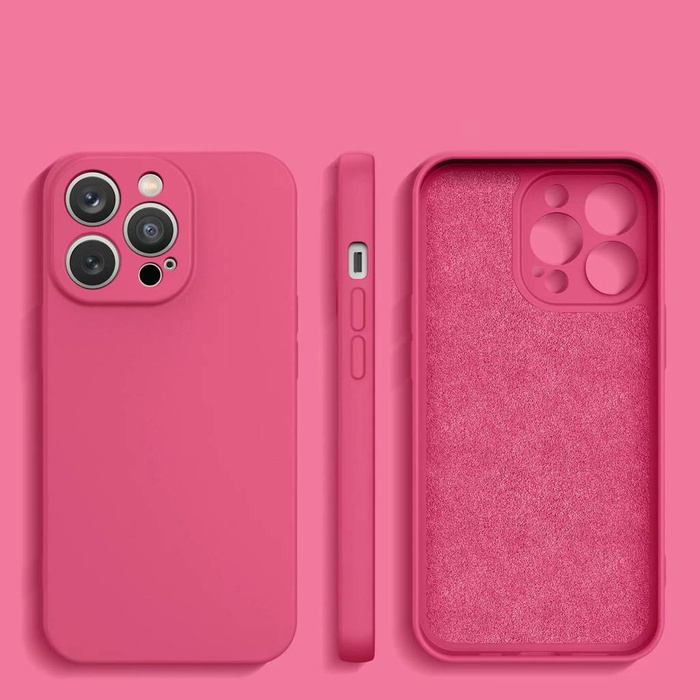 Funda de silicona funda para iPhone 14 Plus fucsia funda de silicona
