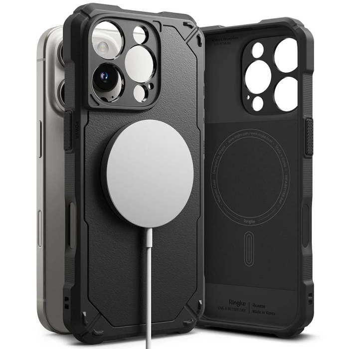ETUI RINGKE RUGGED GEAR MAGNETIC MAGSAFE IPHONE 16 PRO BLACK