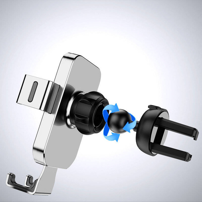 Gravity support pour votre smartphone sur la grille d'air noir (YC12)