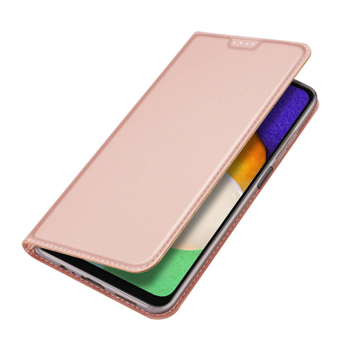 Coque Dux Ducis Skin Pro pour Samsung Galaxy A14 5G Flip Card Wallet Stand Rose
