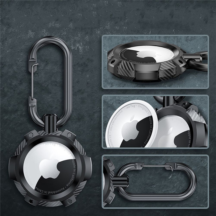 Hülle TECH-PROTECT TPUCARBON Apple AIRTAG SCHWARZ