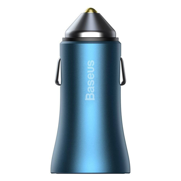 Baseus Golden Contactor Pro Fast USB Car Charger Type C / USB 40 W Power Delivery 3.0 Quick Charge 4+ SCP FCP AFC blue (CCJD-03)