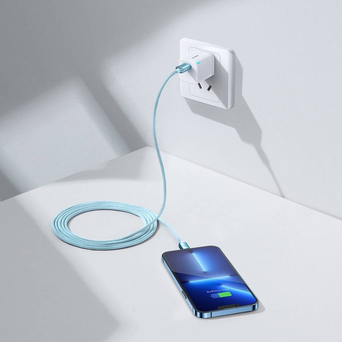 Câble USB Type C Baseus Crystal Shine Series - Charge ultra rapide 20W 2m bleu ( Lightning )