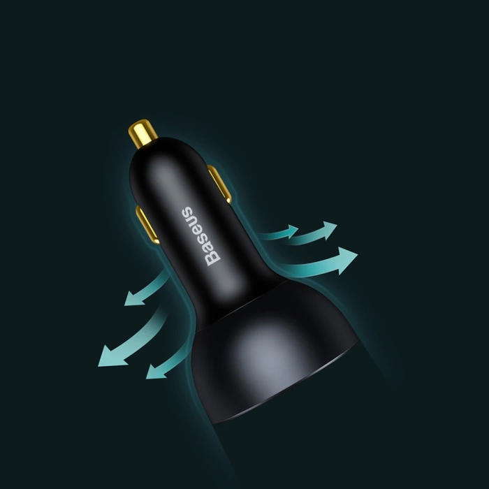 Baseus TZCCZM-0G USB-A / USB-C car charger 160W PPS / QC 5 / PD - gray