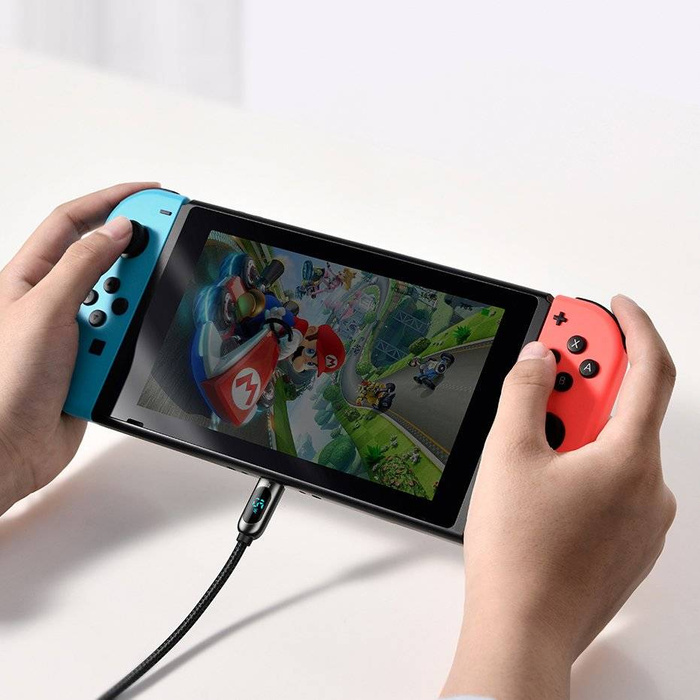 Baseus USB Type C kabel - USB Type C 100W (20V / 5A) Power Delivery s měřičem výkonu na obrazovce 2m zelený (CATSK-C06)