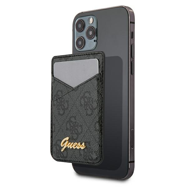Case Guess Wallet Card Slot GUWMS4GTLBK MagSafe 4G gray / gray