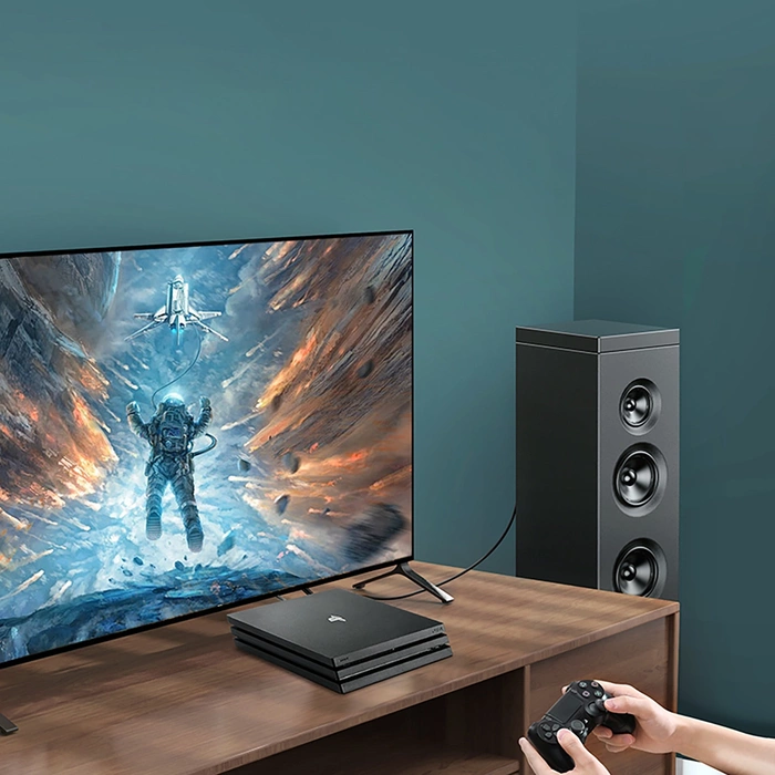 Ugreen optical cable audio cable 2 m digital optical fiber Toslink SPDIF gray (70892)