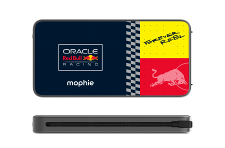 Mophie Powerstation Plus 10K Red Bull Racing - powerbank 10000mAh, zintegrowany kabel USB-C oraz lightning (1x port USB-C)
