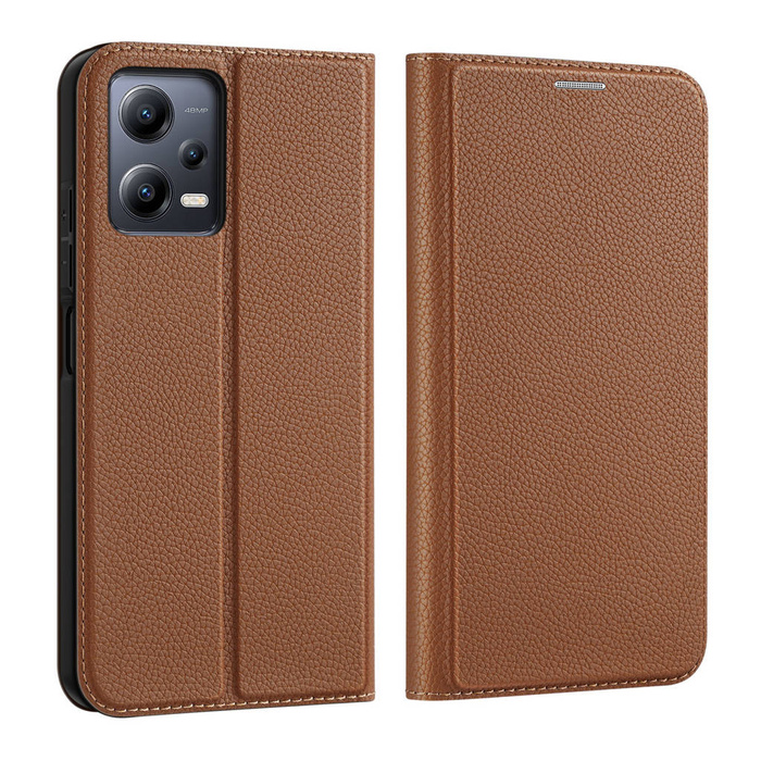 Pouzdro Dux Ducis Skin X2 pro Xiaomi Redmi Note 12 5G / Poco X5 5G Cover Flip Wallet Stand Brown