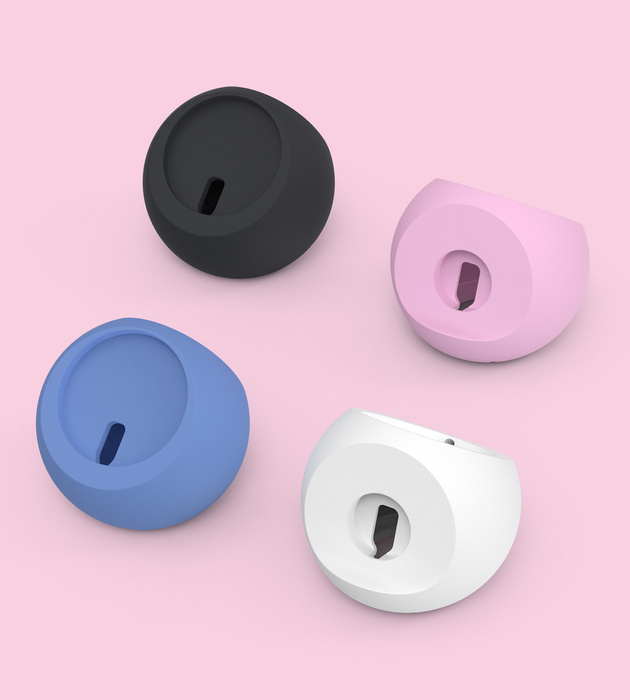 Soporte de cargador inalámbrico MagSafe para iPhone y Apple Watch Cargador Soporte de teléfono Choetech Blanco Rosa