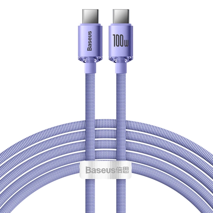 Baseus CAJY000705 USB-C – USB-C PD QC-Kabel 100 W 5 A 480 Mbit/s 2 m – Lila
