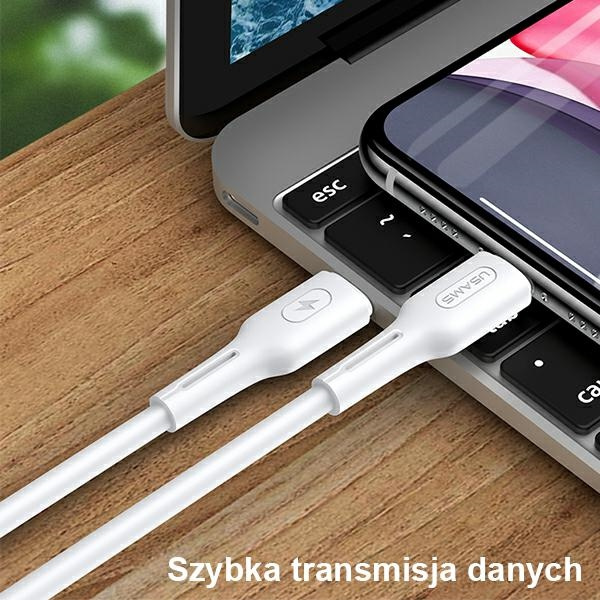 USAMS USB-C Apple Lightning Kabel U43 30W PD 1.2m Weiß