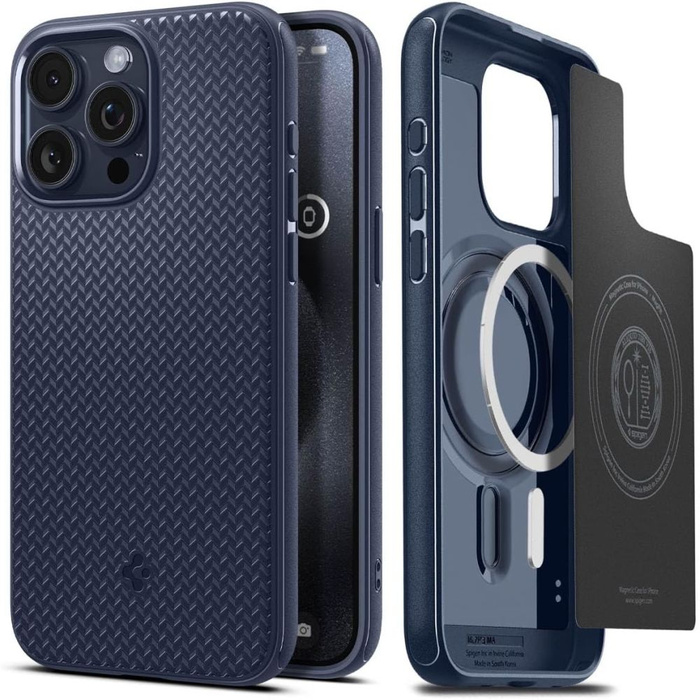 Obal Spigen Mag Armor MagSafe iPhone 15 Pro Max Navy Blue Case