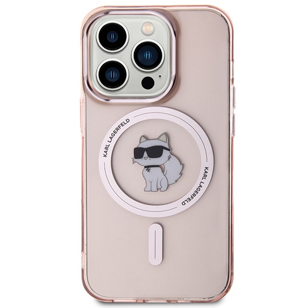 Etui Karl Lagerfeld KLHMP15LHFCCNOP iPhone 15 Pro 6.1" różowy/pink hardcase IML Choupette MagSafe Case