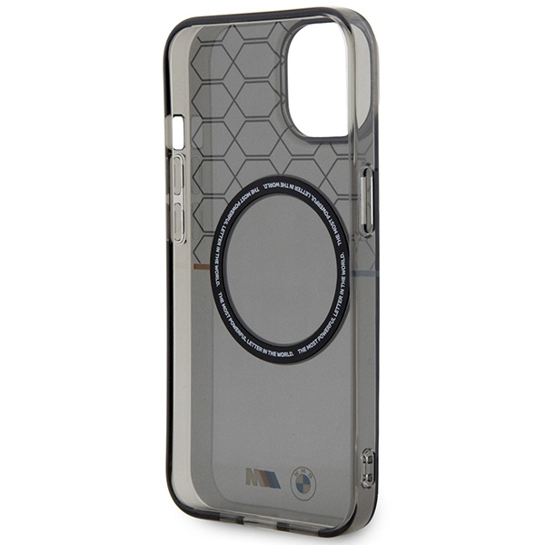 Cover BMW BMHMP14MHGPK iPhone 14 Plus 6,7" modello grigio/grigio MagSafe