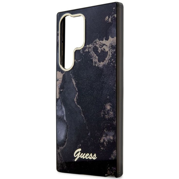 Cover Guess Guhcs23lhtmrsk S23 Ultra S918 Nero/Nero Hardcase Collezione Golden Marble Case