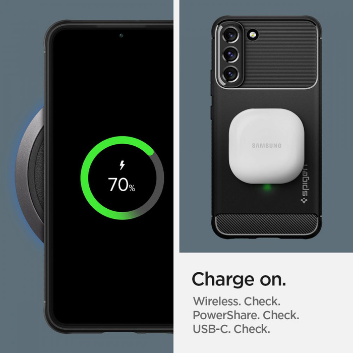 MATTE černé Case Pouzdro SPIGEN S22 Rugged Armor