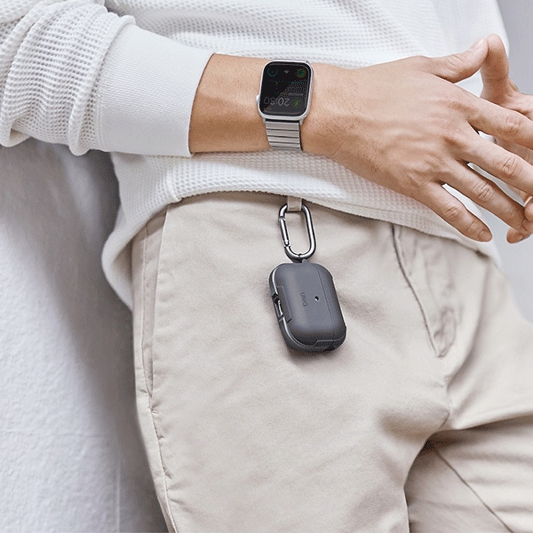 UNIQ pouzdro Valencia AirPods Pro černá/prostřední černá Antimikrobiální