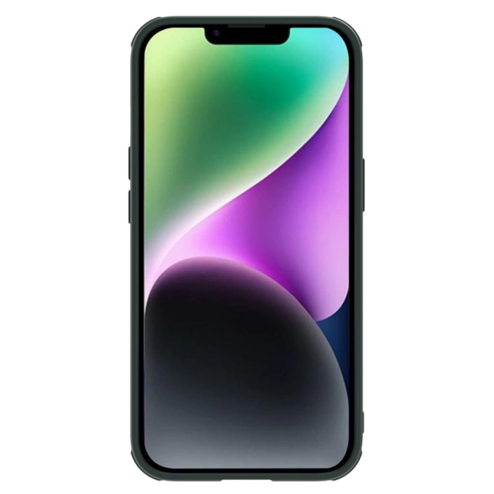 Etui Nillkin Textured S Case etui iPhone 14 Pro Max pancerny pokrowiec z osłoną na aparat ciemnozielone