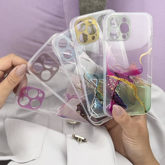 Funda de mármol para iPhone 12 Pro Max Funda de gel Marrón mármol