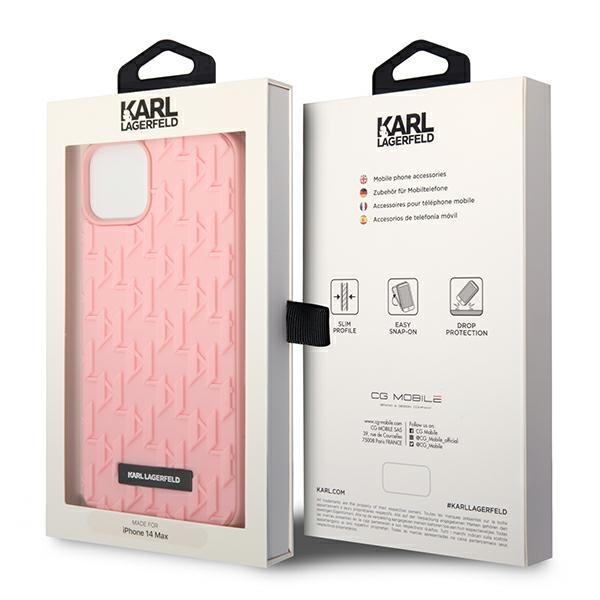 Hülle Karl Lagerfeld iPhone 14 Plus 6.7" hartcase rosa/rosa 3D Monogram