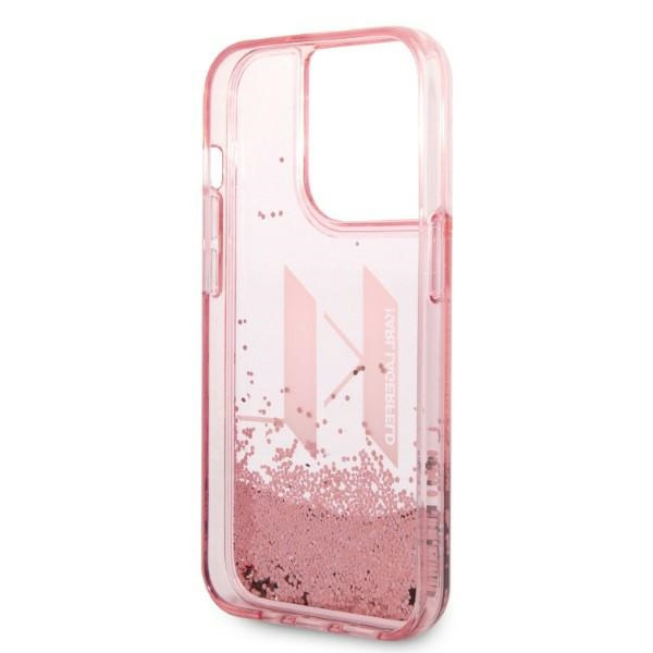 Karl Lagerfeld KLHCP14LLBKLCP iPhone 14 Pro 6,1" rosa/rosa hartcase Liquid Glitter Big KL