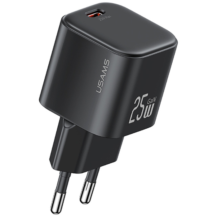 Ładowarka sieciowa USAMS JC Series CC289 25W GaN Mini Fast Charger USB-C czarny