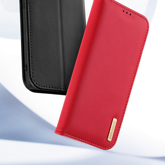 Funda Dux Ducis Hivo para Samsung Galaxy S23 Ultra Flip Cover Wallet Stand RFID Blocking Brown