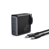 Chargeur GaN UK Joyroom JR-TCG05UK 140W 3x USB-C USB-A + câble USB-C / USB-C 240W 1,2m