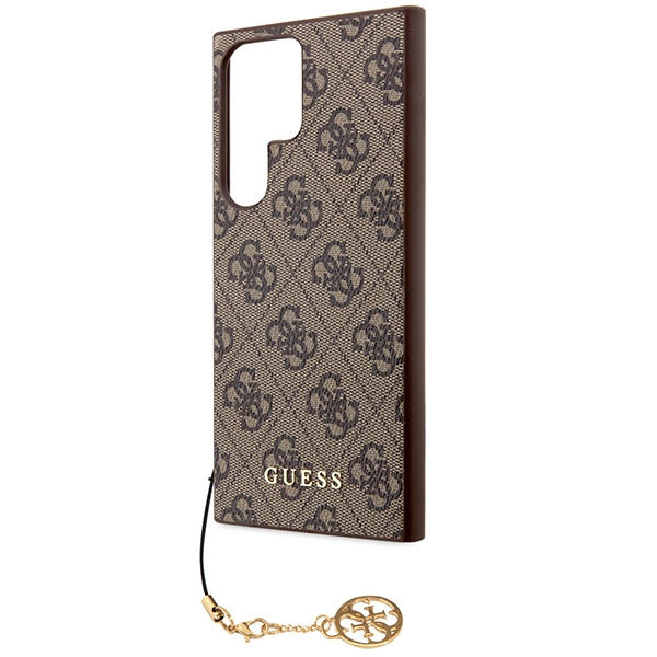 Funda Guess GUHCS23LGF4GBR S23 Ultra S918 marrón/marrón durocase 4G Charms Collection Case