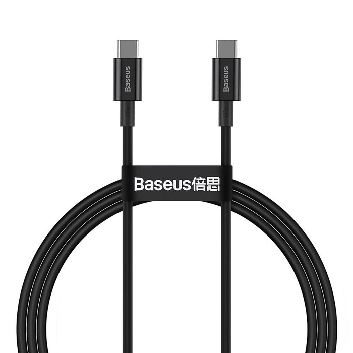 Baseus Superior USB Type C - USB  Type C cable Quick Charge / Power Delivery / FCP 100W 5A 20V 1m black (CATYS-B01)