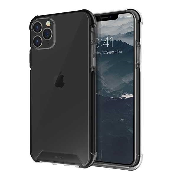 Custodia Uniq per Combat iPhone 11 Pro Max nera / nero carbone
