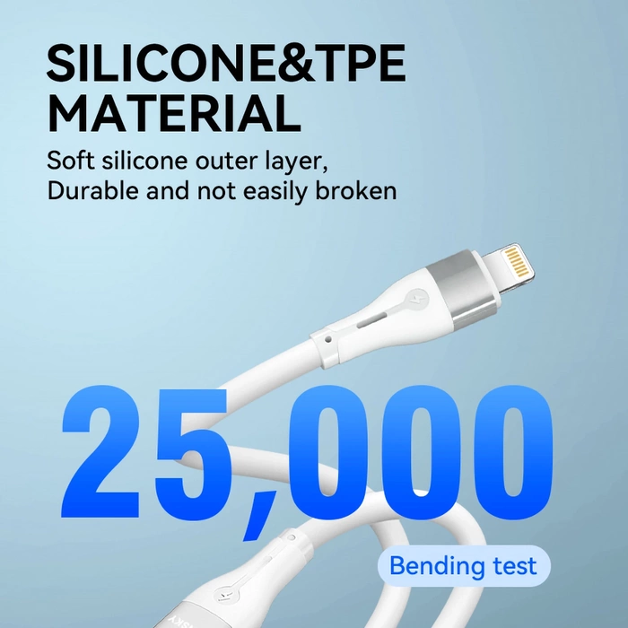 Wozinsky WSTCL1 Lightning / USB-C PD 27W kabel 1 m - bílý