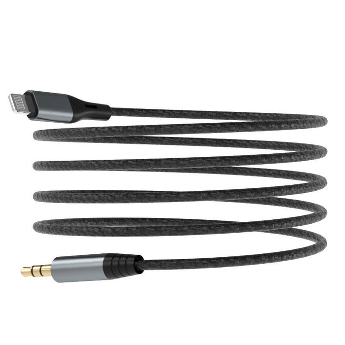 Dudao cable audio Lightning - mini jack 3.5mm gray (L11PRO)