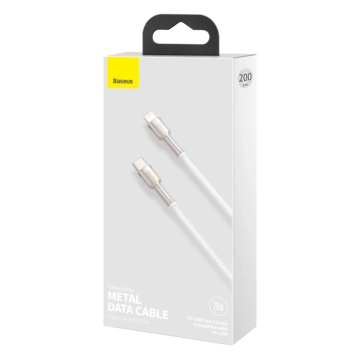 Baseus Cafule Series Metal Data USB-C / Lightning 20W PD cable 1 m - white