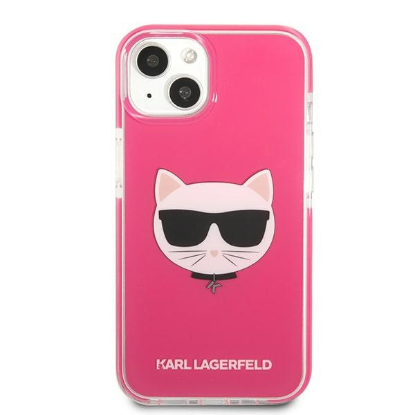 Case KARL LAGERFELD Apple iPhone 13 Mini Choupette Head Fuchsia Pink Hardcase
