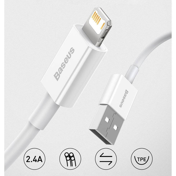 Baseus Superior USB kabel - Lightning 2,4A 1 m modrý (CALYS-A03)