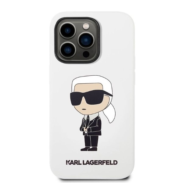 Cover Karl Lagerfeld iPhone 14 Pro Max 6,7" durocase bianco/bianco Silicone Ikonik