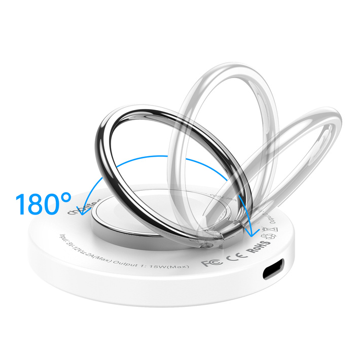 Cargador inductivo MagSafe Choetech T603-F con soporte - blanco