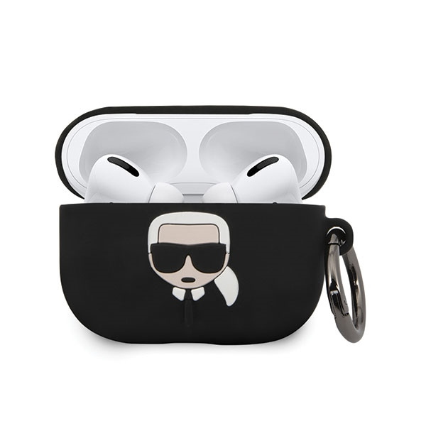  KARL LAGERFELD  Estuche de silicona Ikonik negro para los AirPods Pro