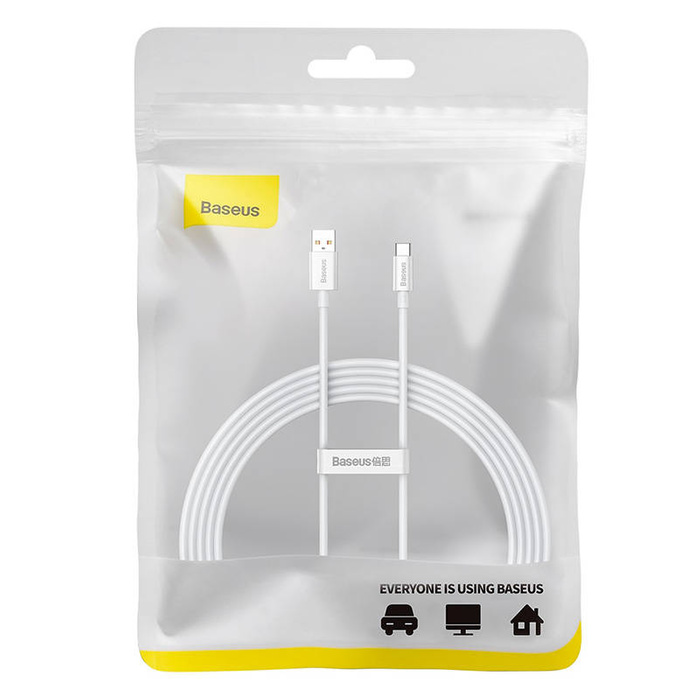 Cable USB do USB-C Baseus Superior 100W 2m (white)